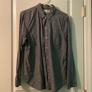 Polka dot long sleeve button up